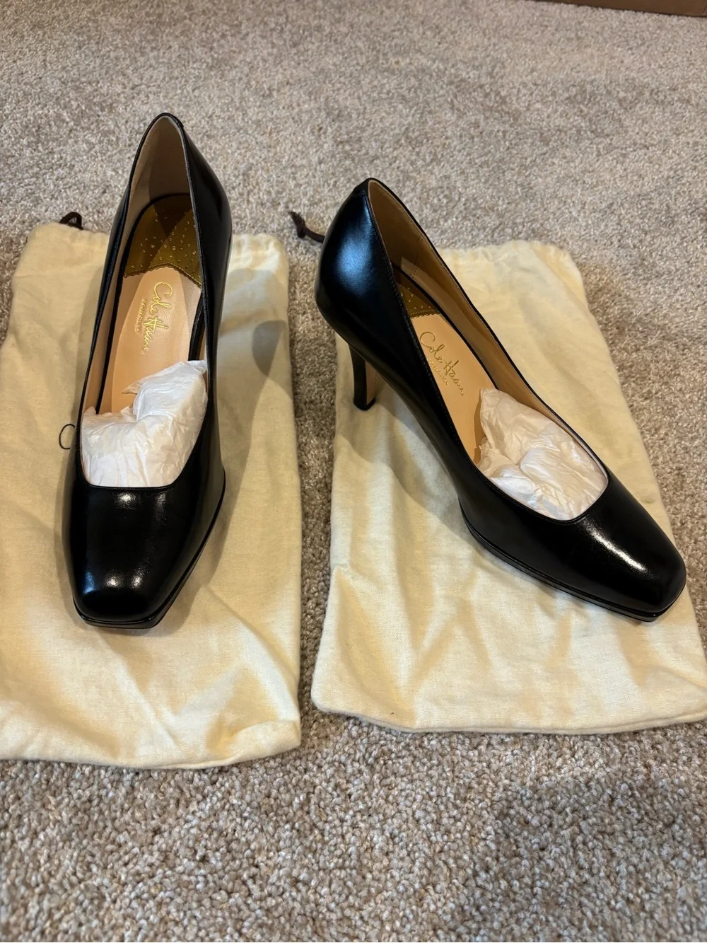 Cole Haan Black Carma Mid Air Pump Heels - Size 8.5